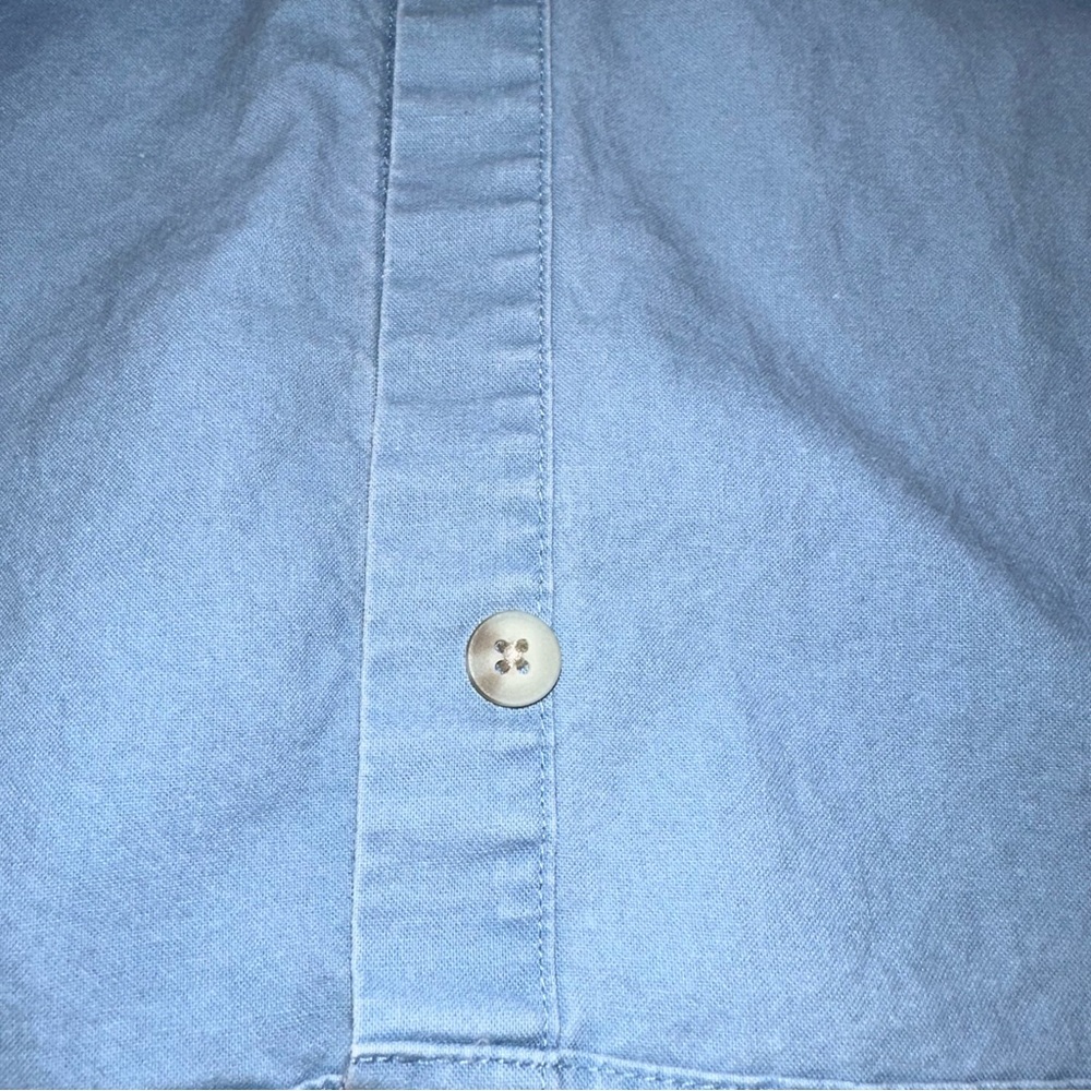 L.L.Bean Men’s Medium Blue Comfort Stretch Sun Washed Shirt Short Sleeve Pockets - Picture 11 of 14